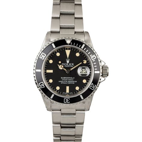 rolex submariner nero usato 198316600|Vintage 1983 Rolex Submariner 16800 Stainless Steel .